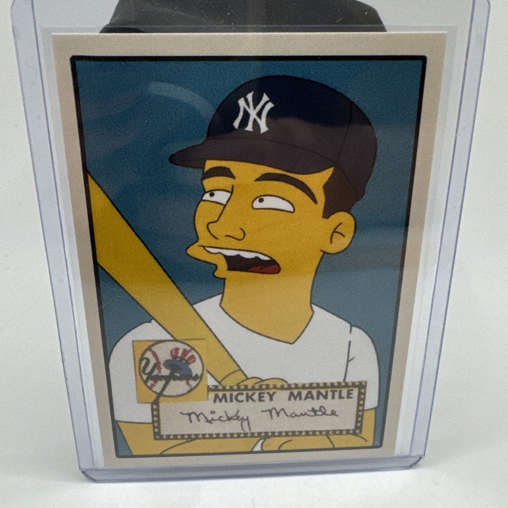 Mickey Mantle Art Card- Simpson Style 1952  "Rookie" Custom Card
